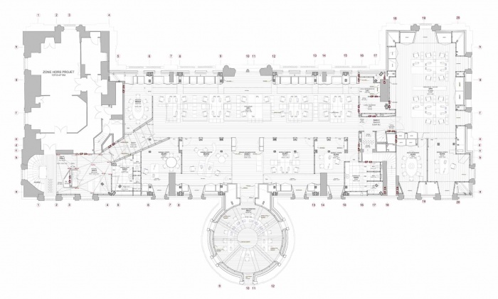 Amnagement combles Htel de Ville : plan du projet