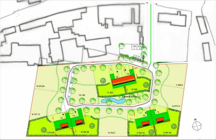 Construction de 6 logements individuels BBC à Dommartin-le-Franc