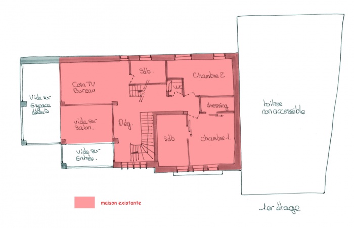 Réhabilitation maison individuelle : 1er etage