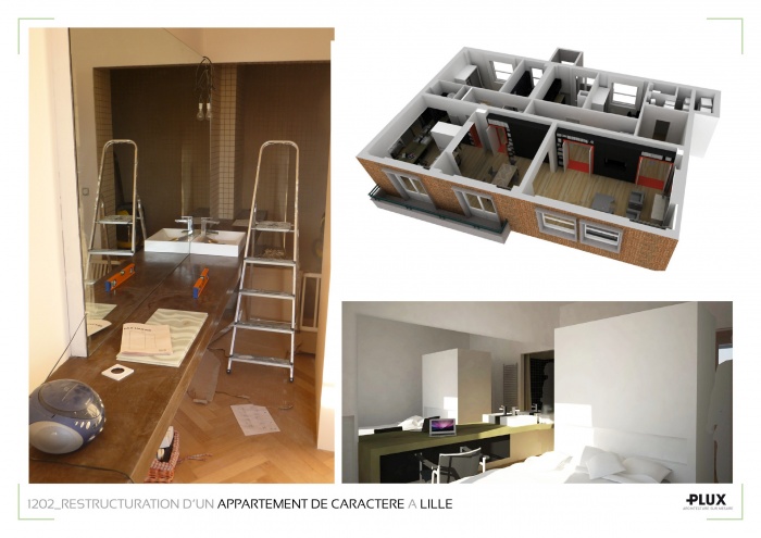 Amnagment d'un appartement de caractre  LILLE (59000) : architecte lille plux amnagement intrieur loft studio appartement loft maison design dcoration