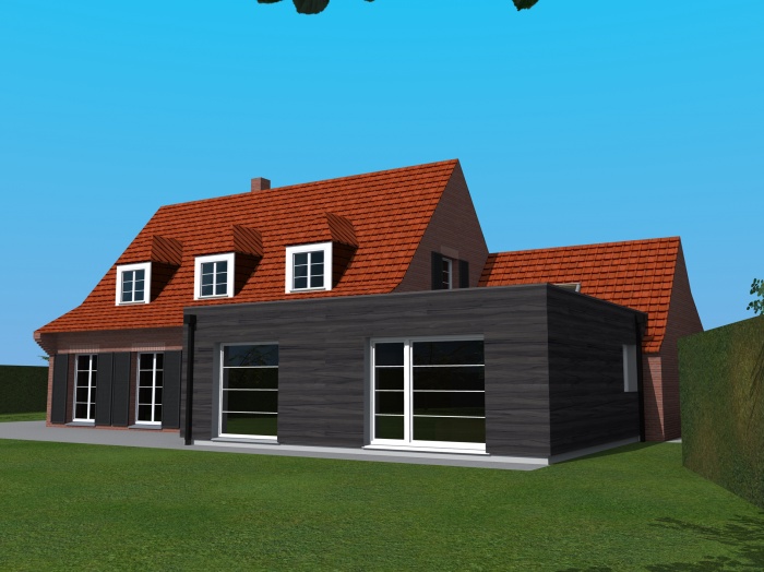 Extension bois d'une maison à Wasquehal