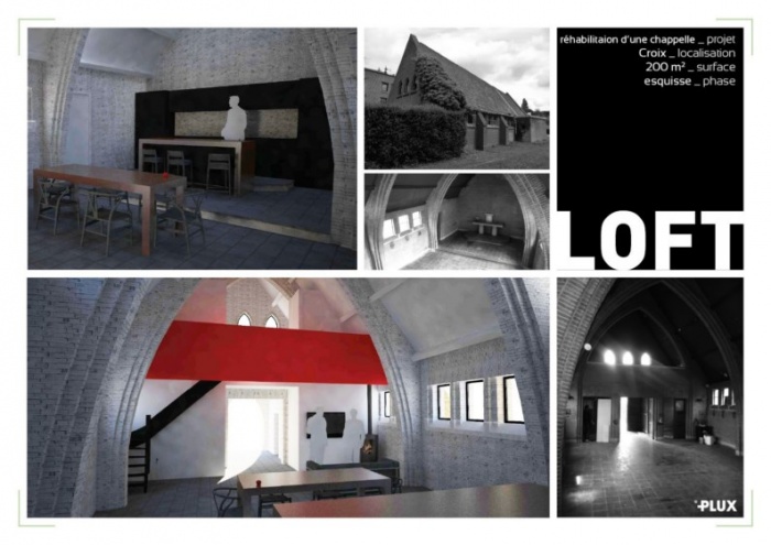 Réhabiliation d'une chapelle à CROIX_Architecte Lille PLUX